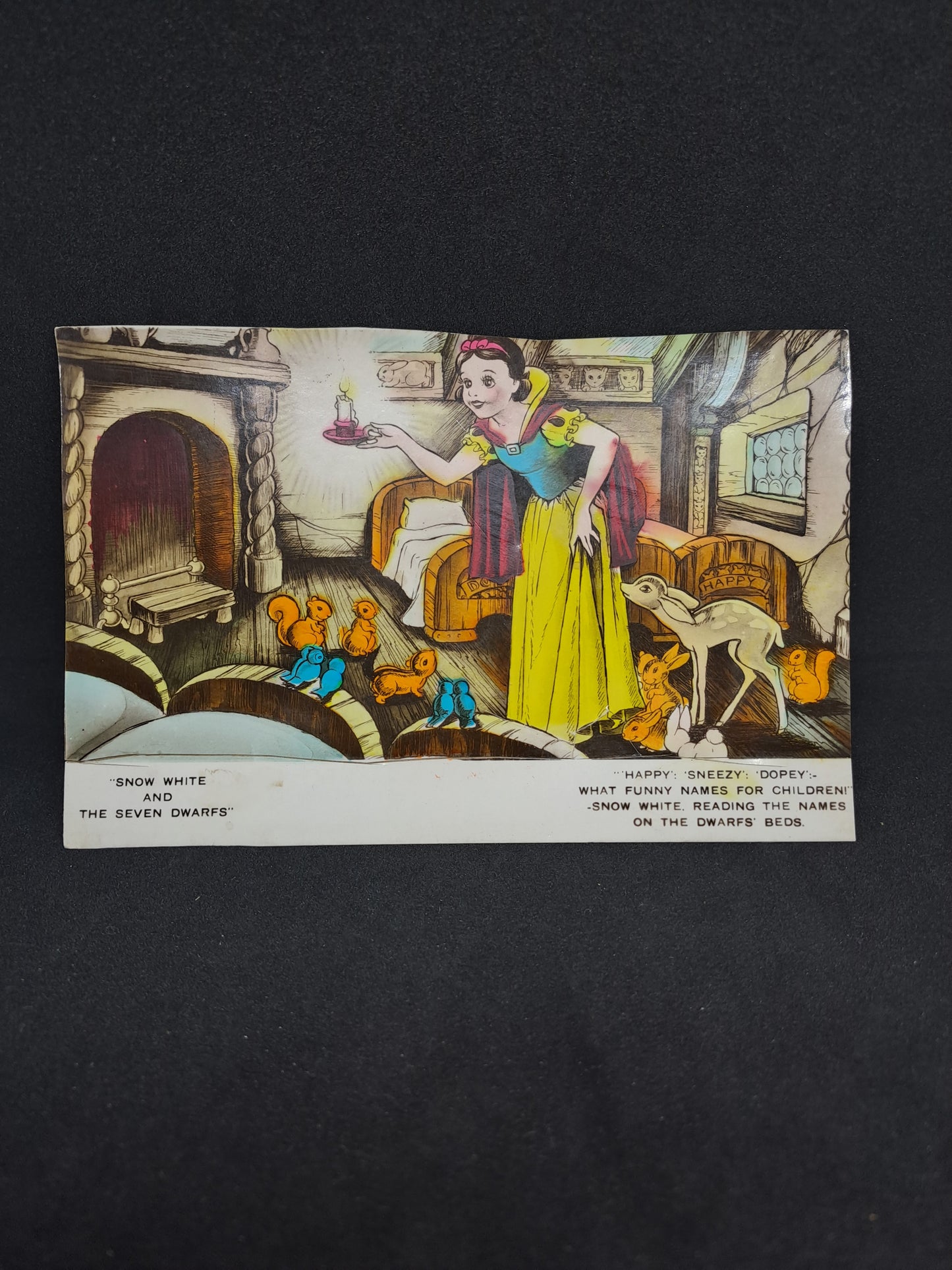 Postcard. Valentine's Snow-White.