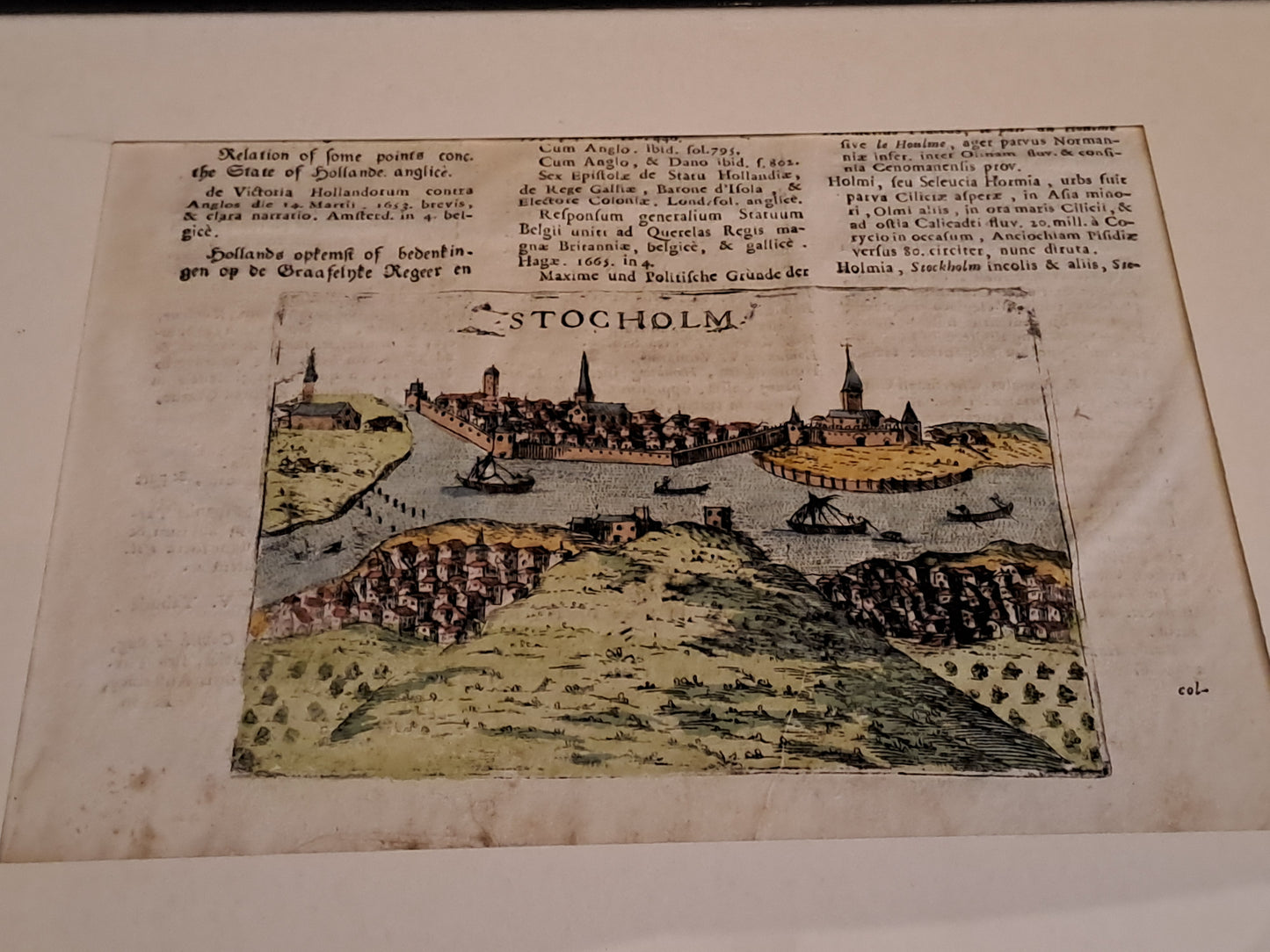 Copper engraving of Stockholm 1713.