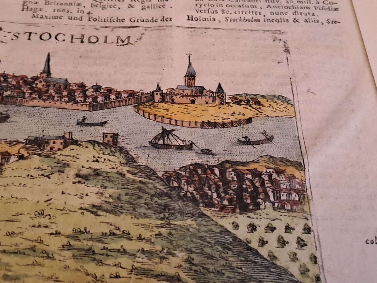 Copper engraving of Stockholm 1713.
