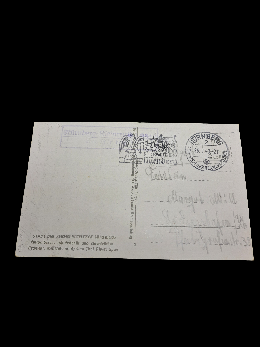 Stadt Der Reichsparteitage Nürnberg. Postcard.