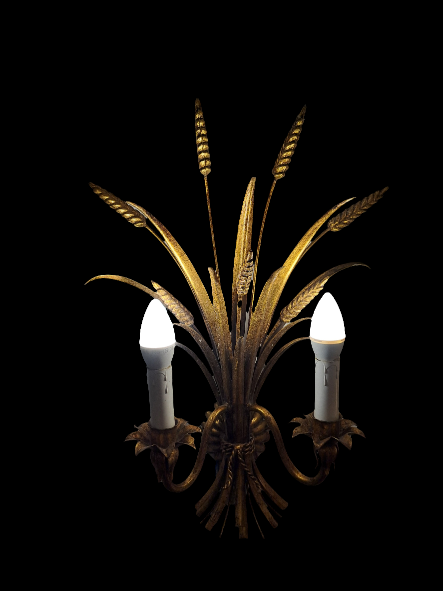 Italian Vintage Wheatsheaf Wall Lamp/Italiensk Kornakse Væglampe