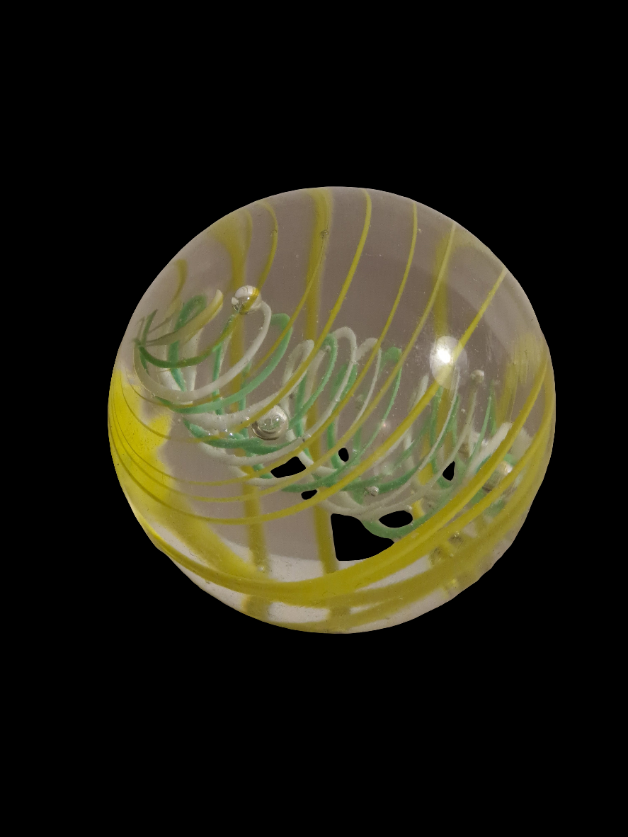 Yellowed Glass Marble/Gul Glaskugle