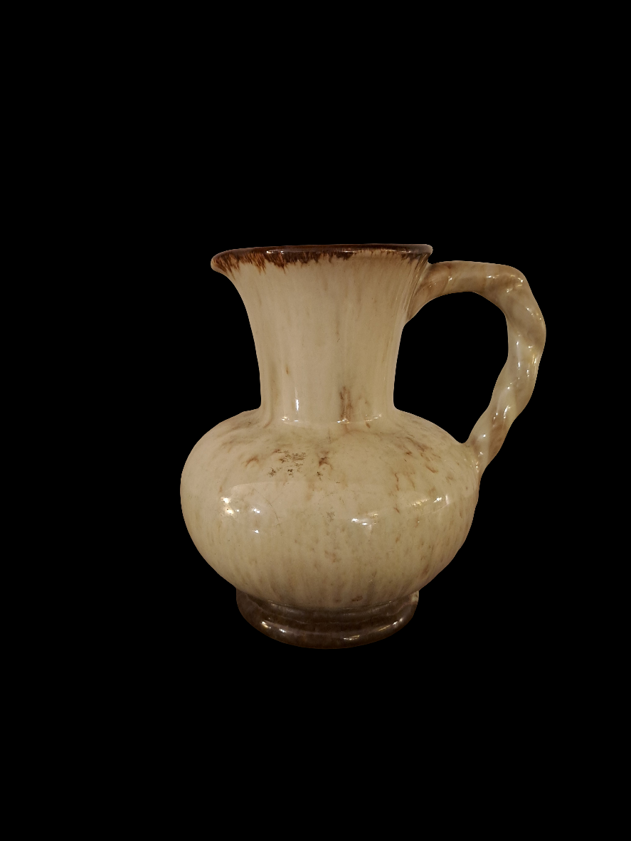 West Germany Jug with Twisted Handle/West Germany Kande med snoet Hank