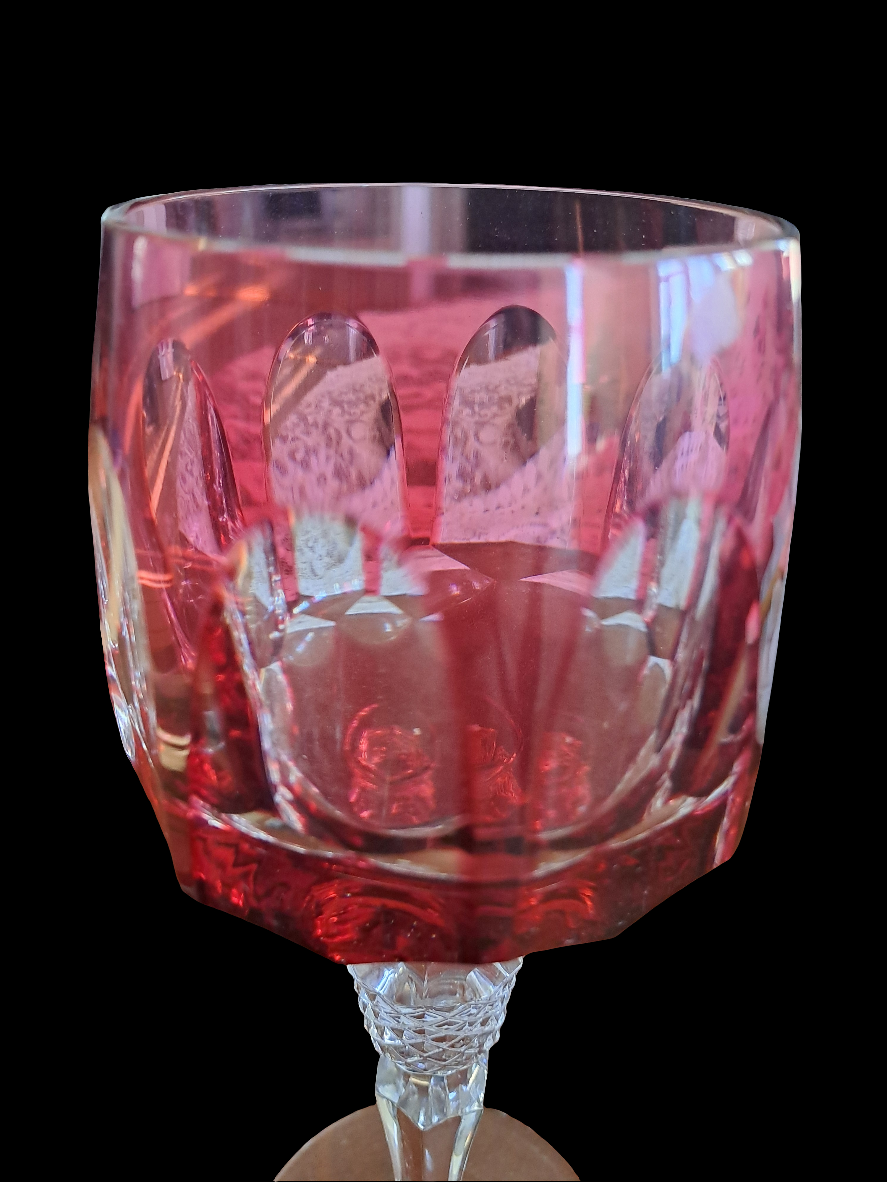 Bøhmisk Krystal Rødvinsglas