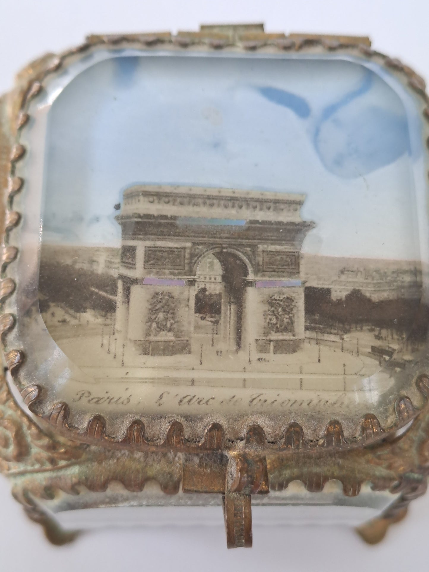 French Antique Ormolu Jewelry Box / Fransk Antik Ormolu Smykkeskrin