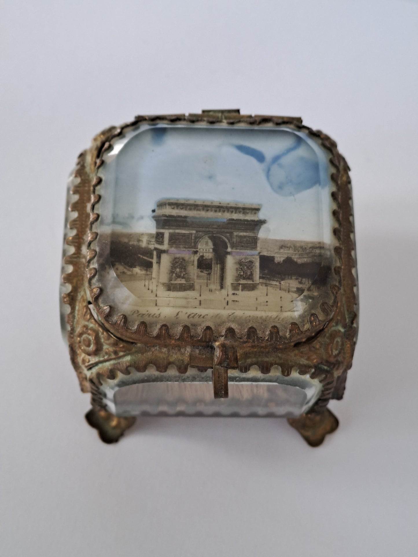 French Antique Ormolu Jewelry Box / Fransk Antik Ormolu Smykkeskrin