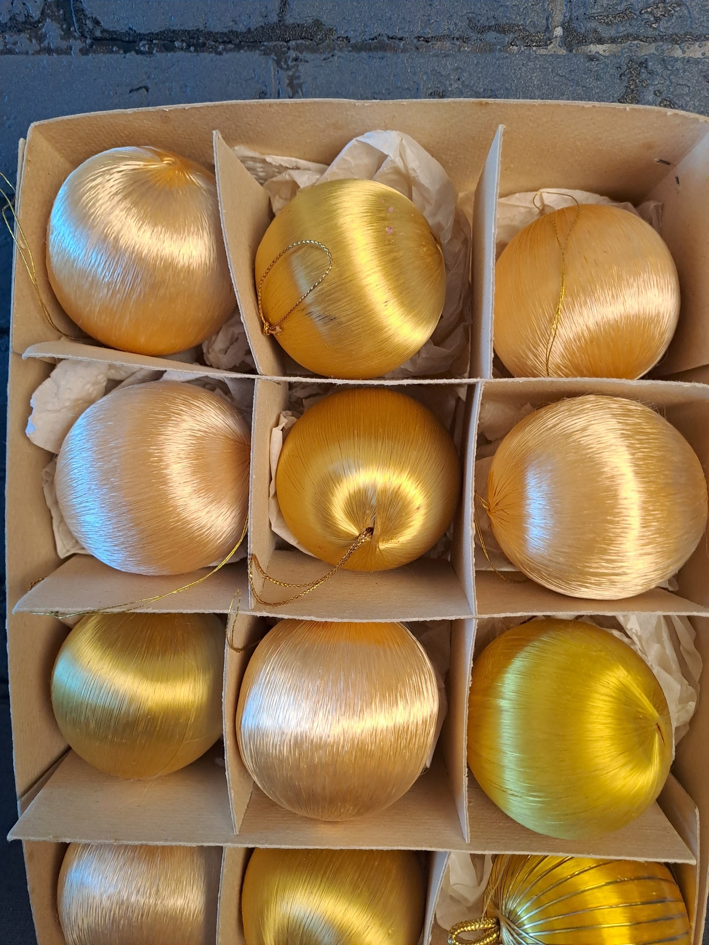 Vintage Satin Julekugler