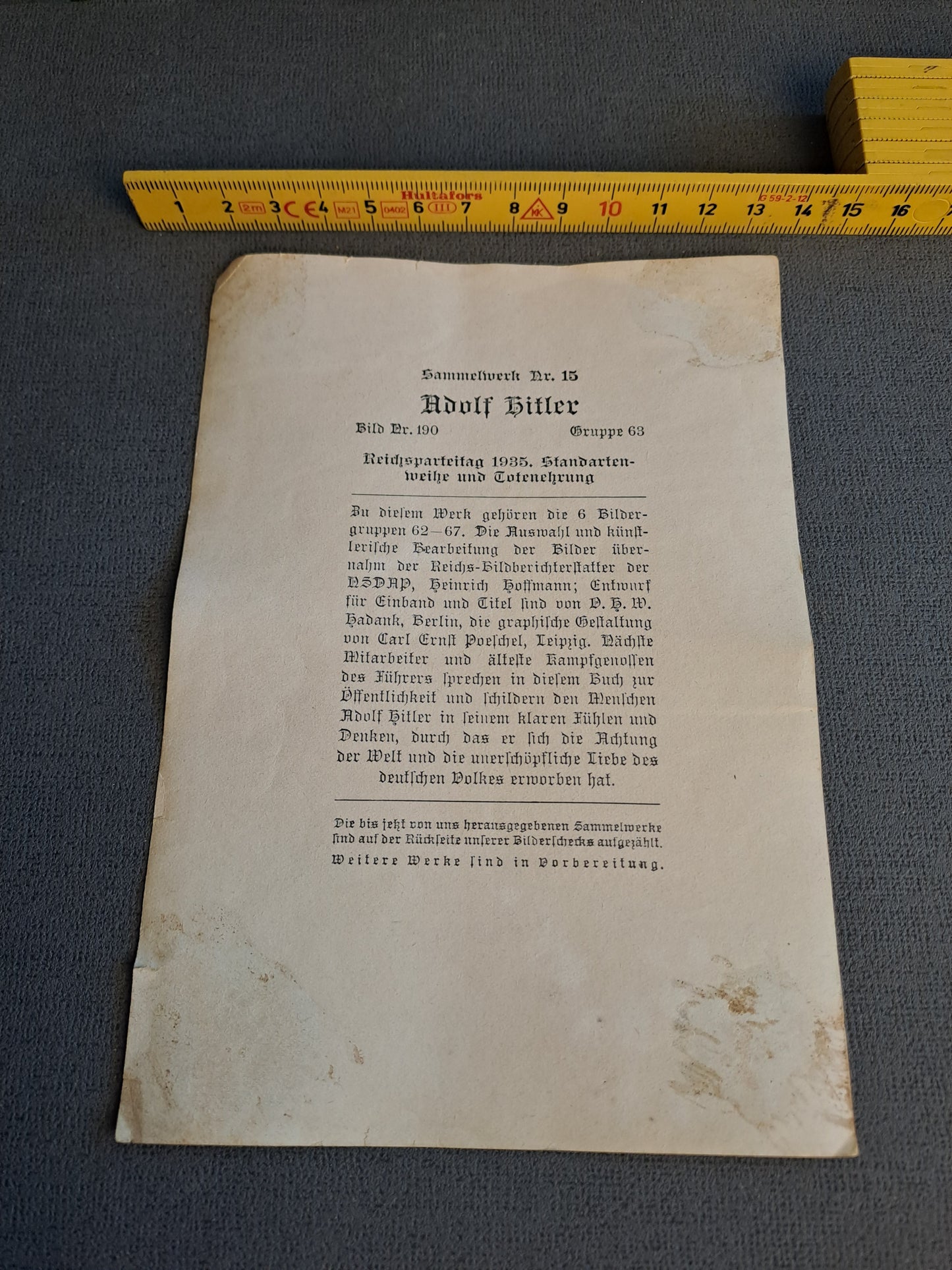 Collecting Photo / Samlebillede Reichsparteitag 1935