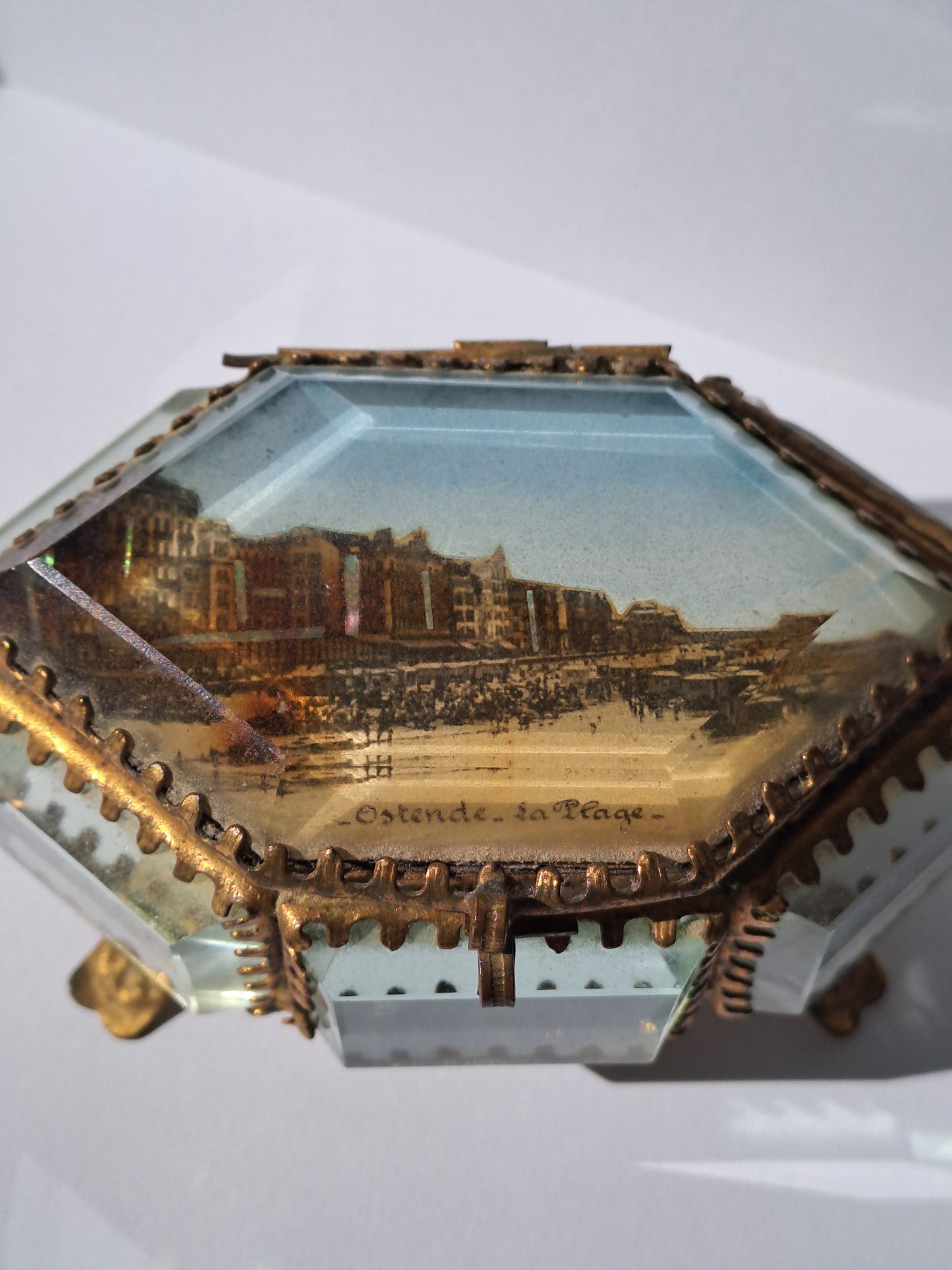 French Antique Ormolu Jewelry Box / Antik Fransk Ormolu Smykkeskrin