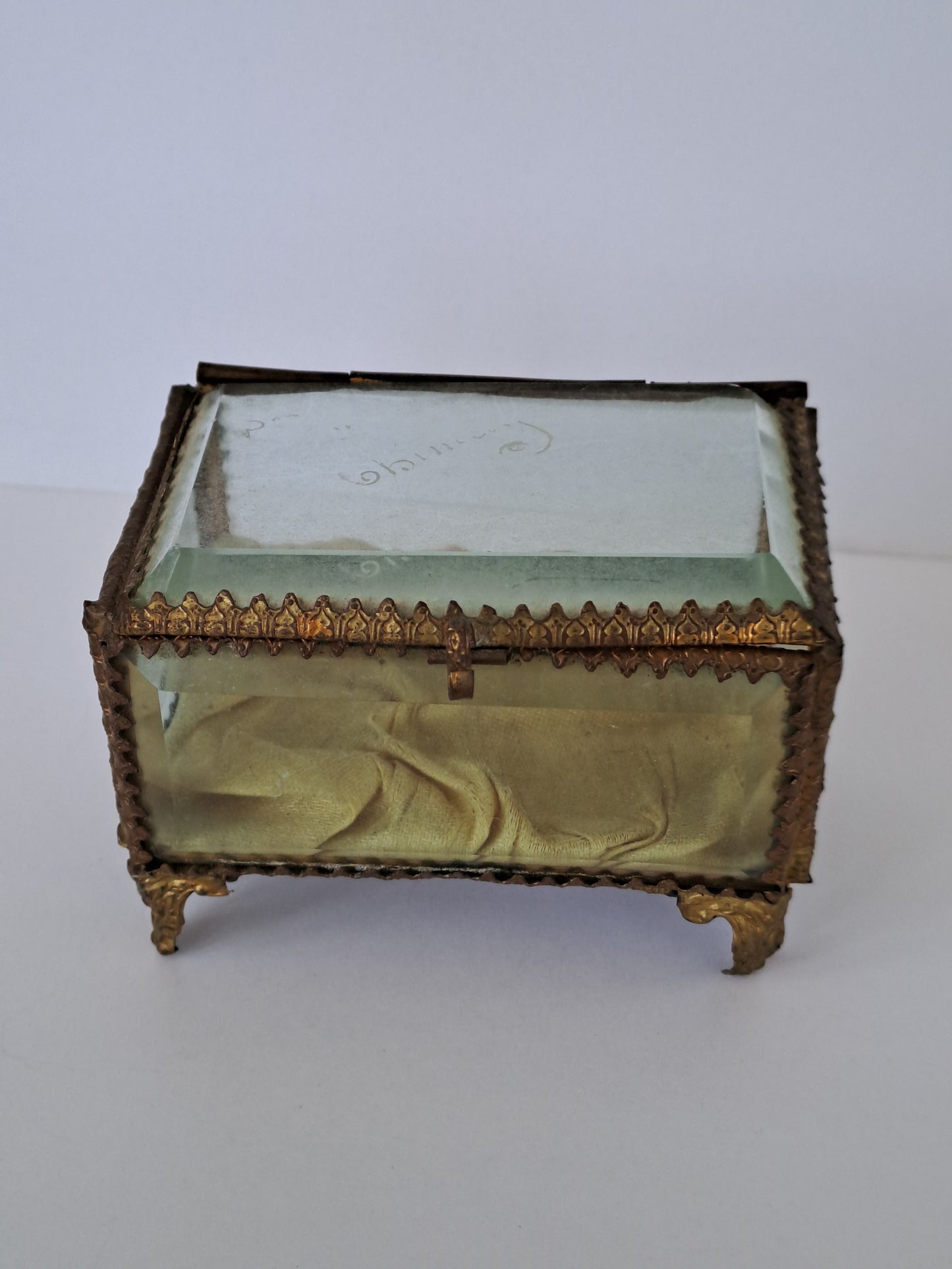French Antique Ormolu Jewelry Box / Fransk Antik Ormolu Smykkeskrin