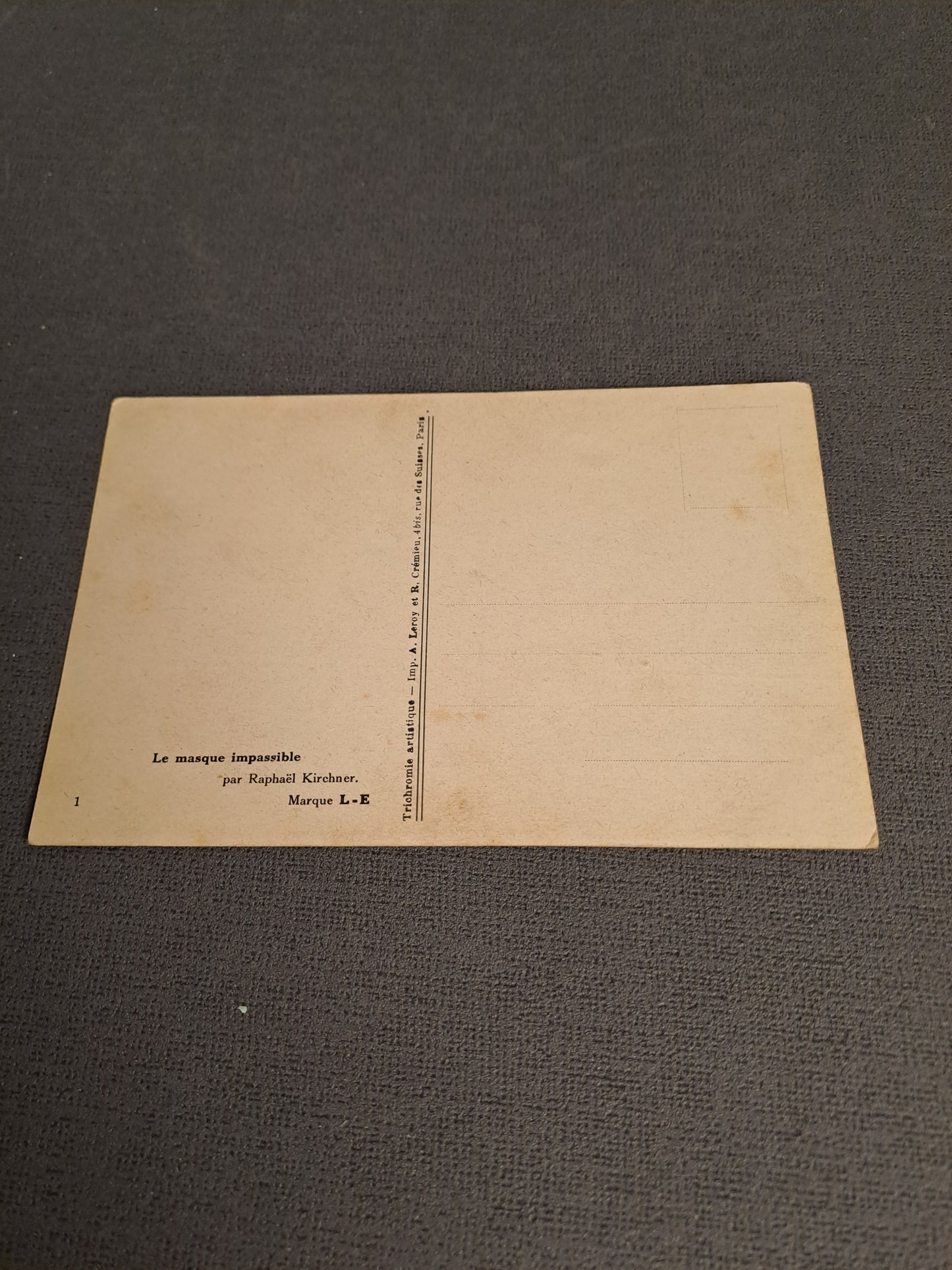 Antique French Postcard 1910-1920 / Antik Fransk Postkort 1910-1920