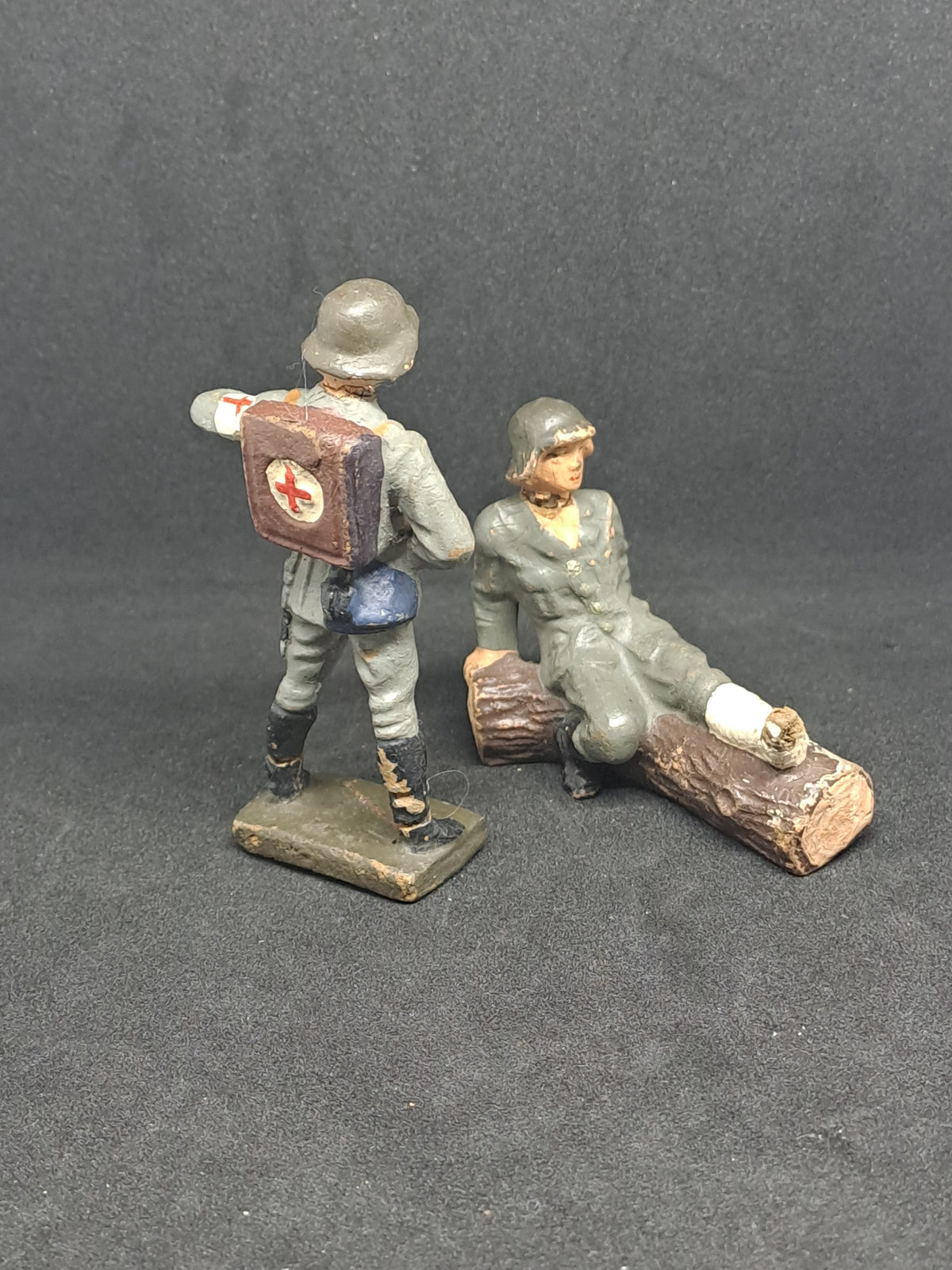Wehrmacht. Red Cross and wounded soldier.