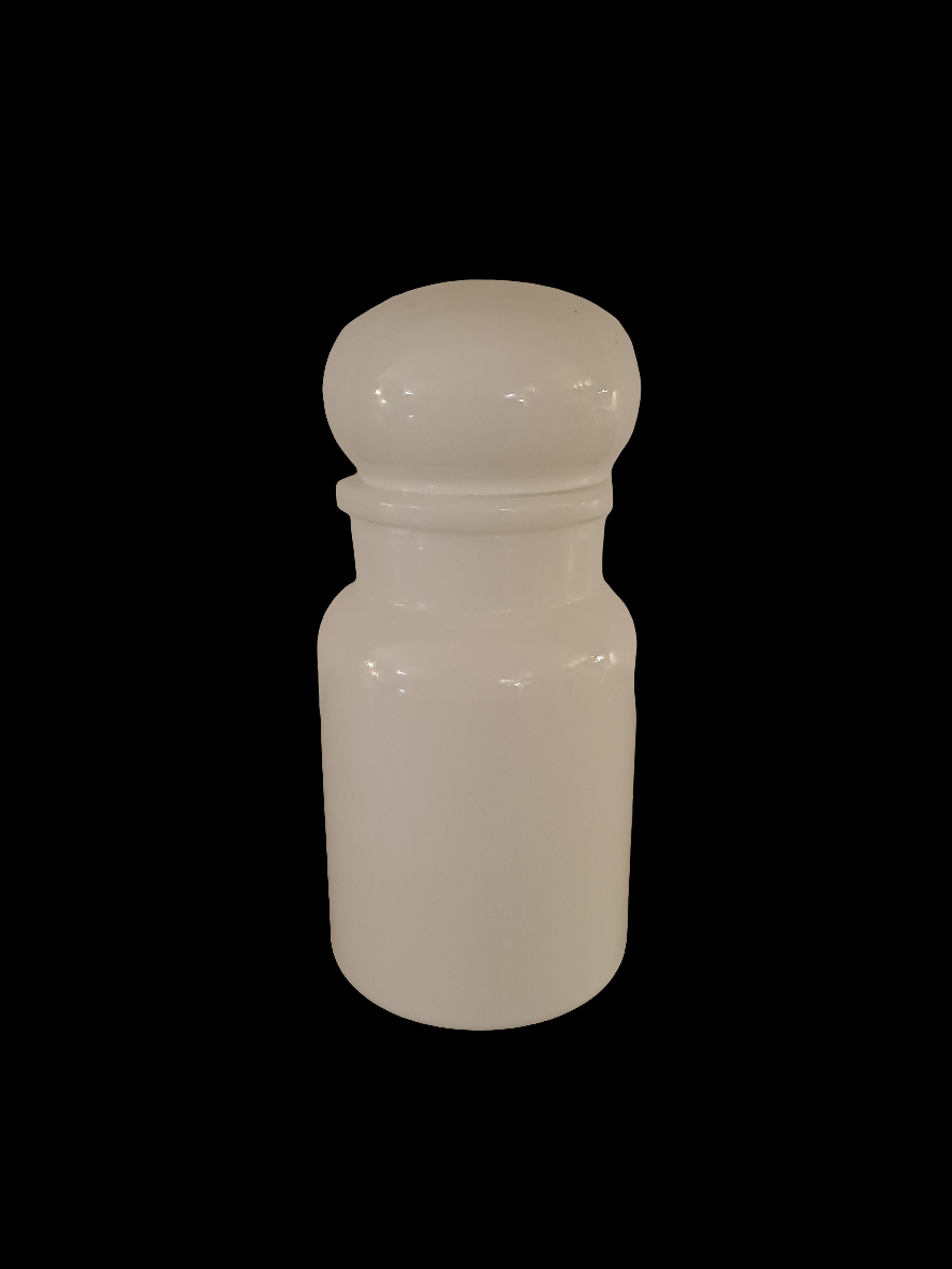Large White Belgian Apothecary Jar/Stor Hvid Belgisk Apotekerflaske