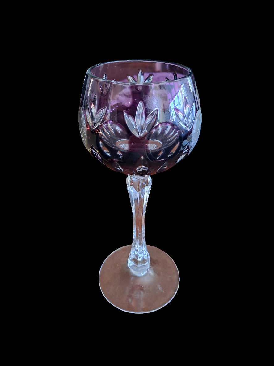 Bohemian Crystal Wine Glass