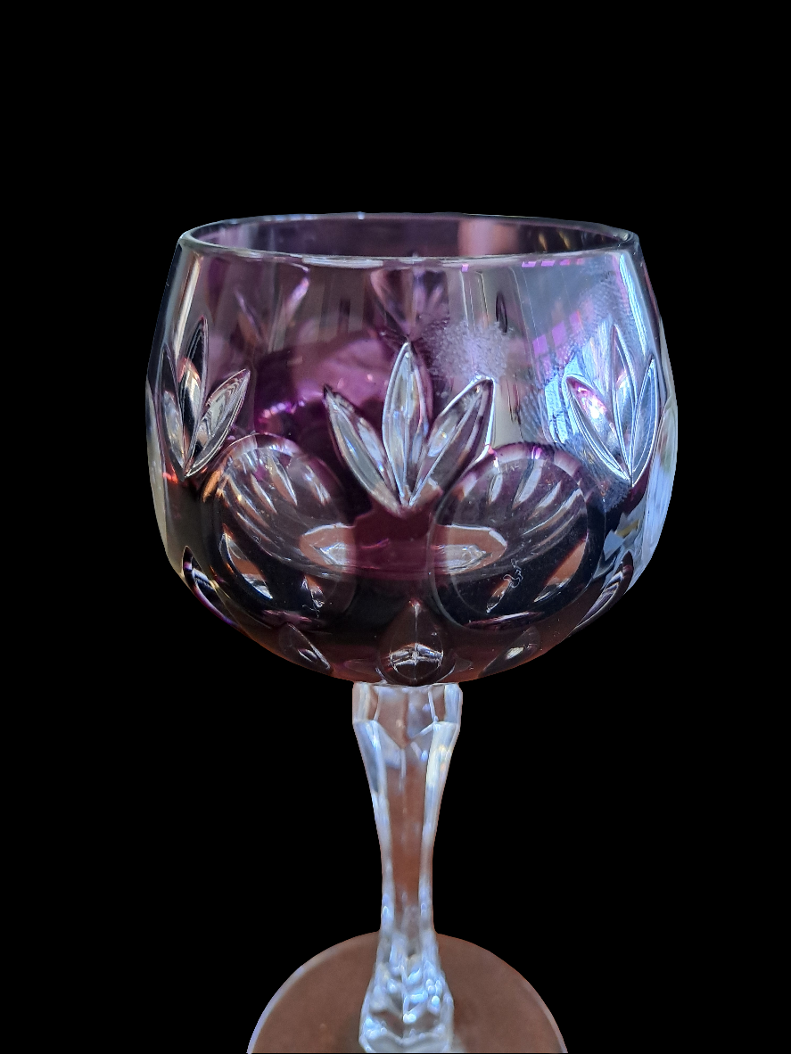 Bohemian Crystal Wine Glass