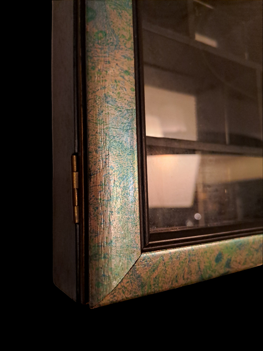 Square Vintage Display Cabinet / Firkantet Vintage Display Skab