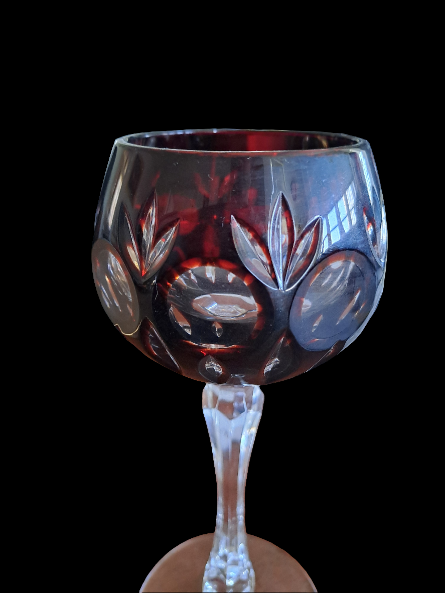 Bohemian Crystal Wine Glass