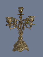 Candelabra in Brass/5-armed Candelabra in Brass.