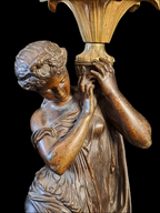Mathurin Moreau Figurine Table Lamp