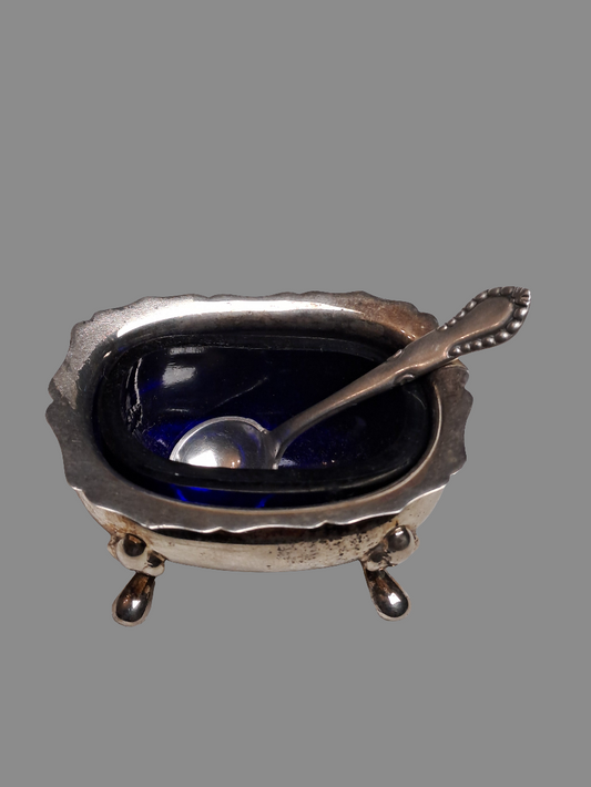 Harrods London Salt Pot and Spoon / Saltkar og Lille Ske