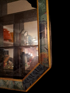 Hexagonal Large Vintage Display Cabinet / Sekskantet Stort Display Skab
