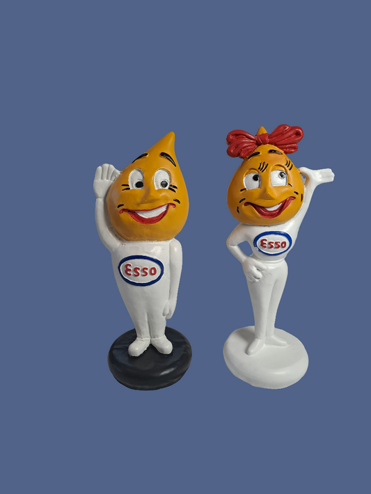 Esso. Mr. and Mrs. Dropp Figures. / Esso Figurer
