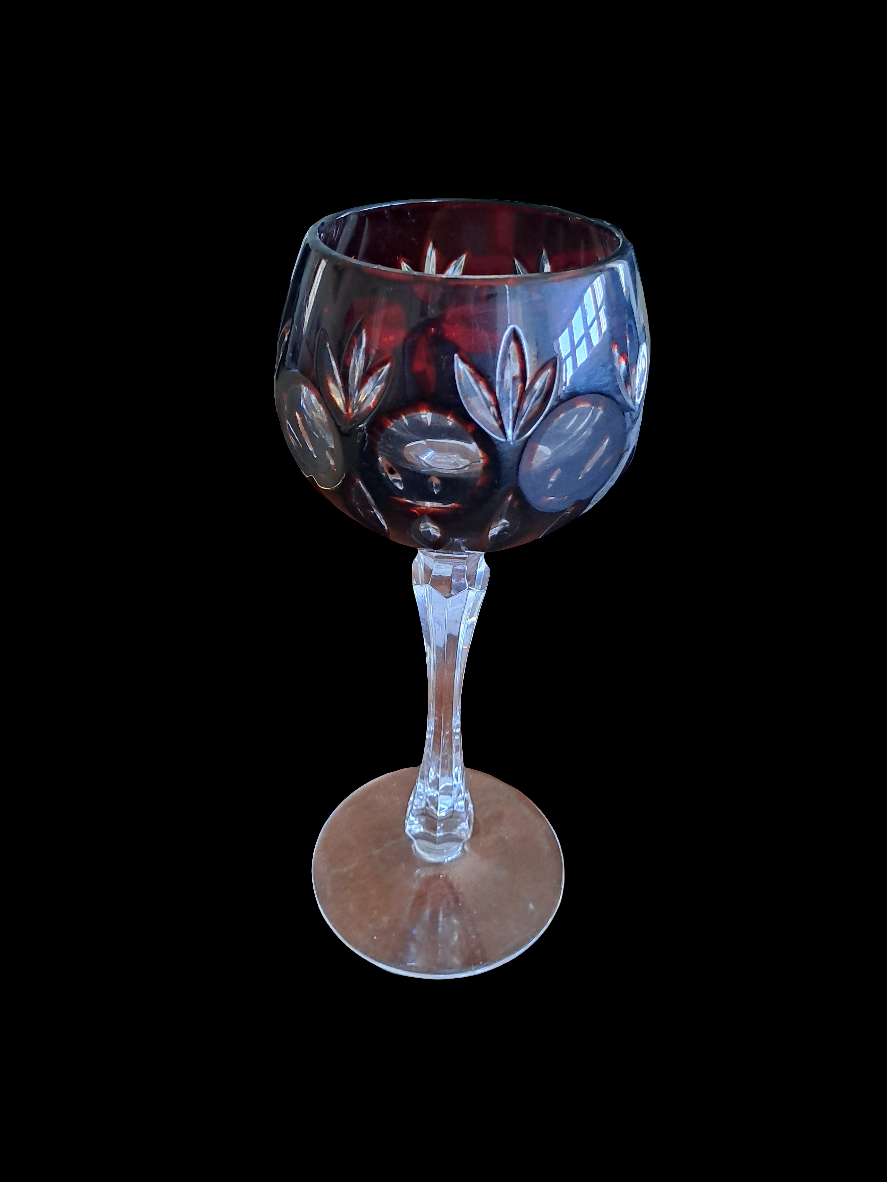Bohemian Crystal Wine Glass