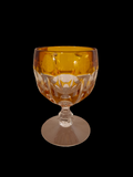 Bohemian Cognac Glass Yellow