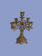 Candelabra in Brass/5-armed Candelabra in Brass.