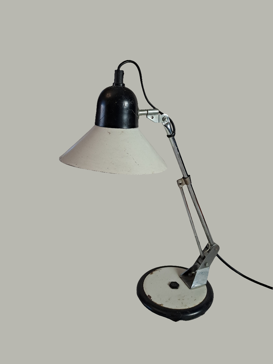 French Vintage Aluminor Table Lamp/Fransk Retro Aluminor Bordlampe