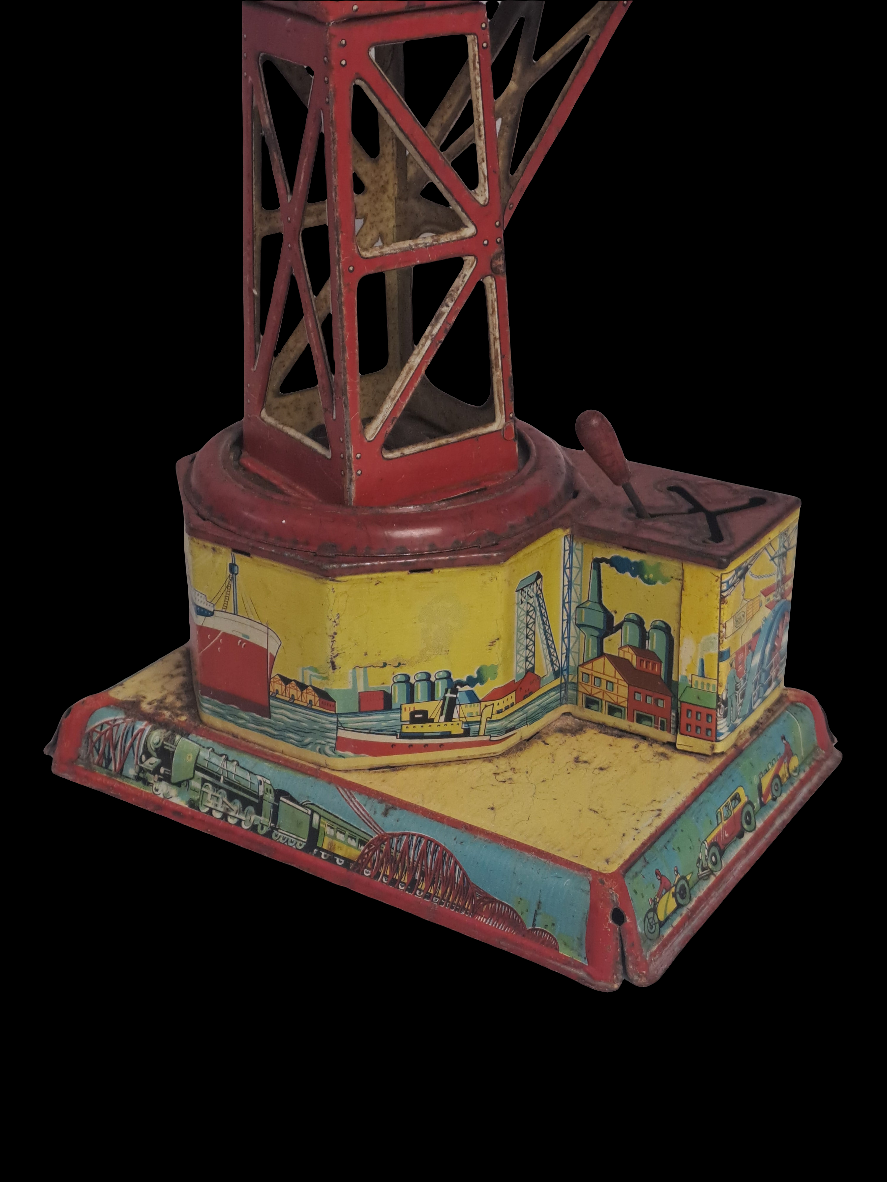 Antique Toy Gely No192 - Antik Blik Kran Gely No192