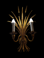 Italian Vintage Wheatsheaf Wall Lamp/Italiensk Kornakse Væglampe