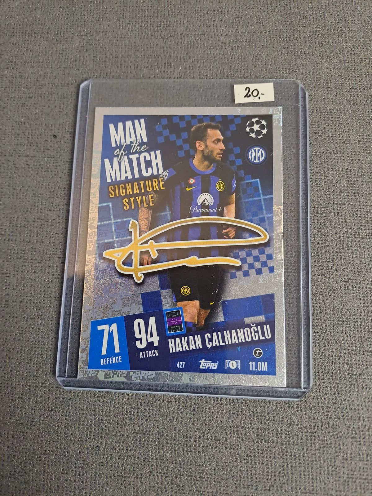 Topps 2023 Man of The Match Hakan Calhanoglu