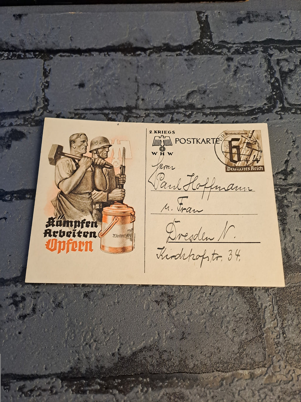 WWII Postcard WHW