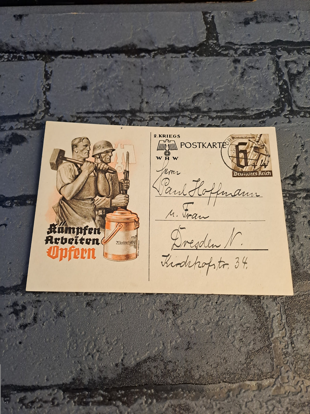 WWII Postcard WHW