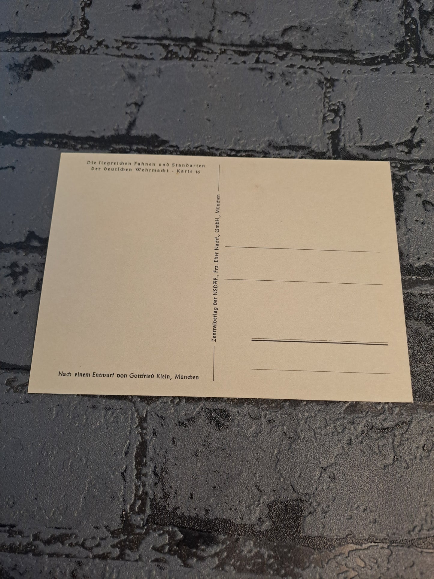 WW2 Postcard Jagdflieger Die Siegreichen Fahnen Und Standarten Karte 16