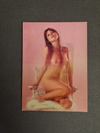 Vintage Erotic Postcard with Lenticular Effect