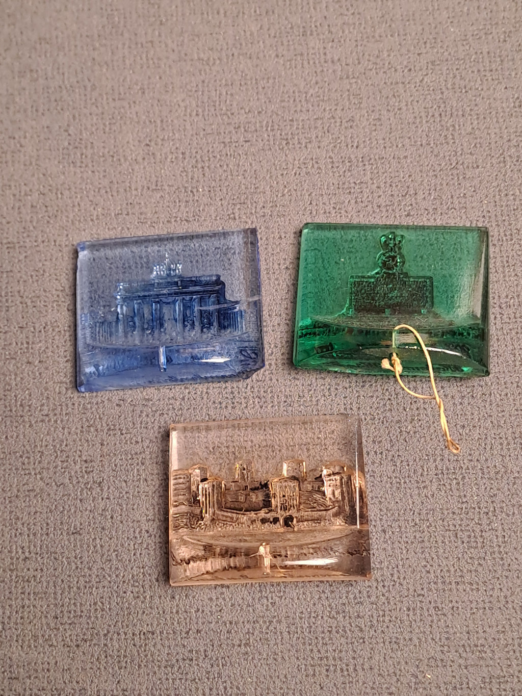 WHW Glass Ornaments x3