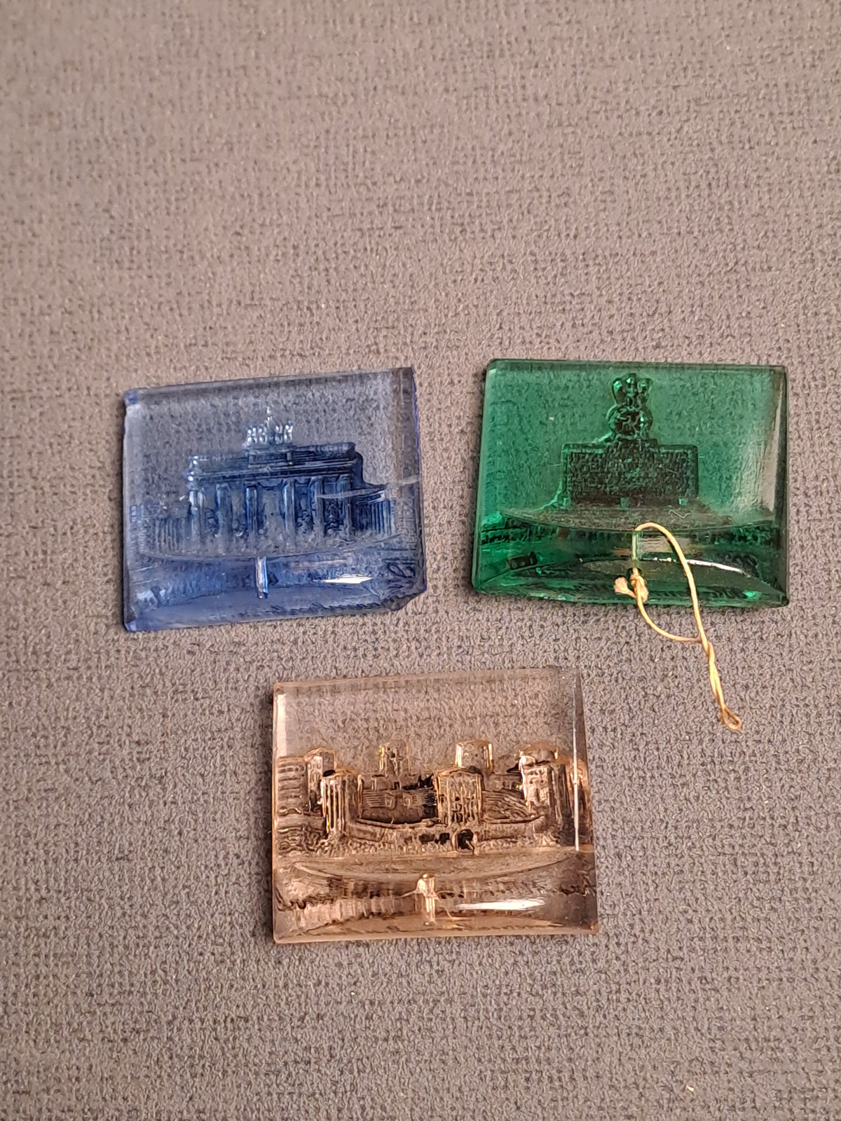 WHW Glass Ornaments x3
