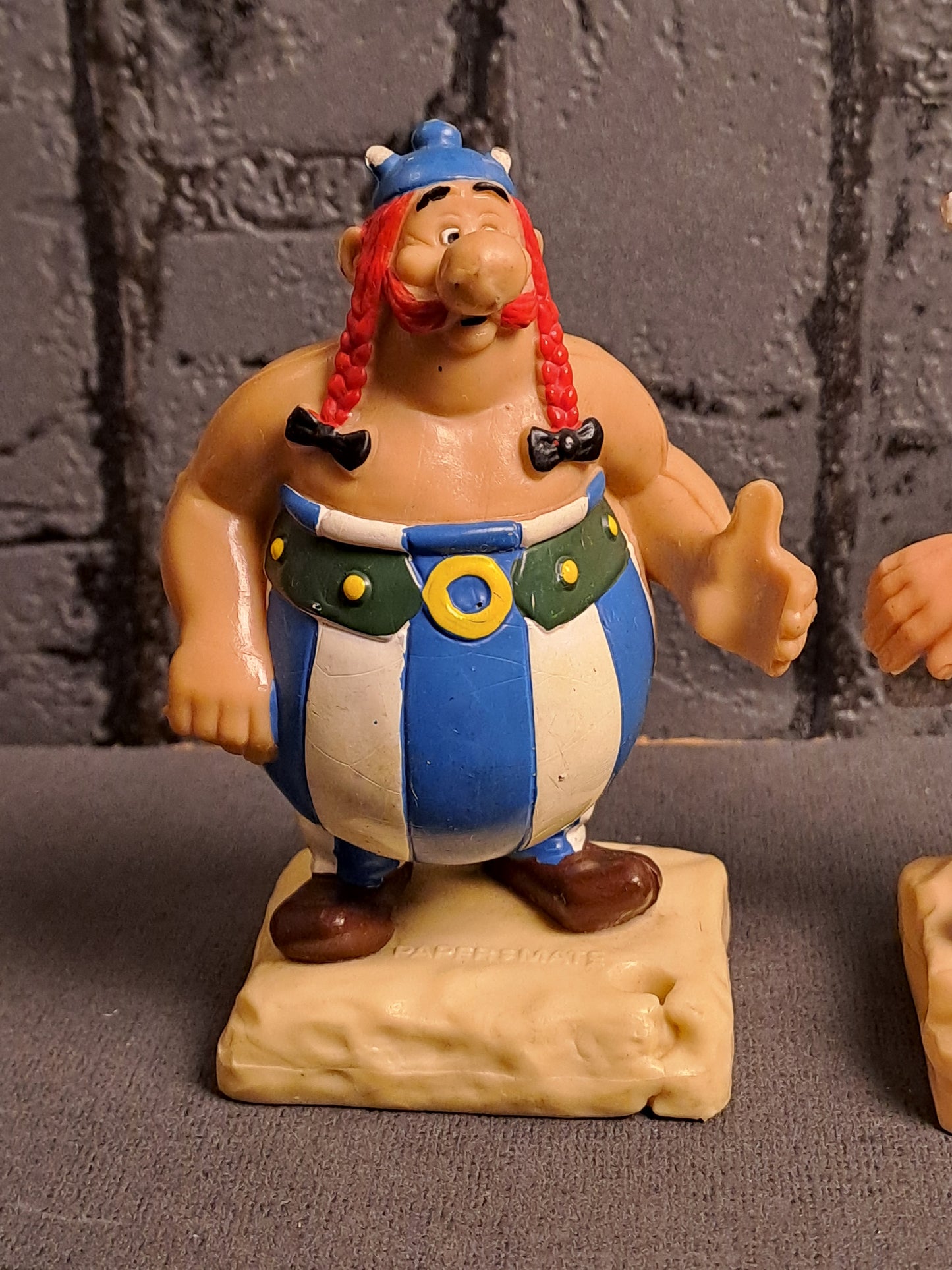 Asterix and Obelix Paper Mate Figures 1982 / Asterix og Obelix Paper Mate Figurer 1982