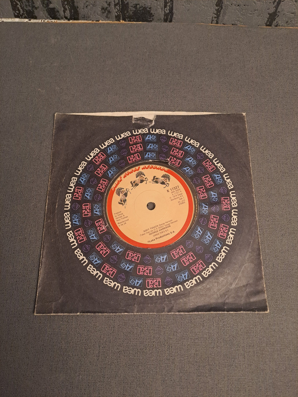 45 rpm George Harrison Bliw Away/Soft Touch 1979