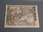 Antique Map of Denmark 1720 / Antik Kort over Danmark 1720
