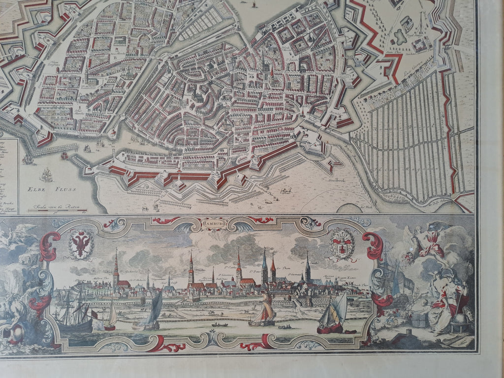 Hamburg Old Historical Map / Hamburg Old View Map