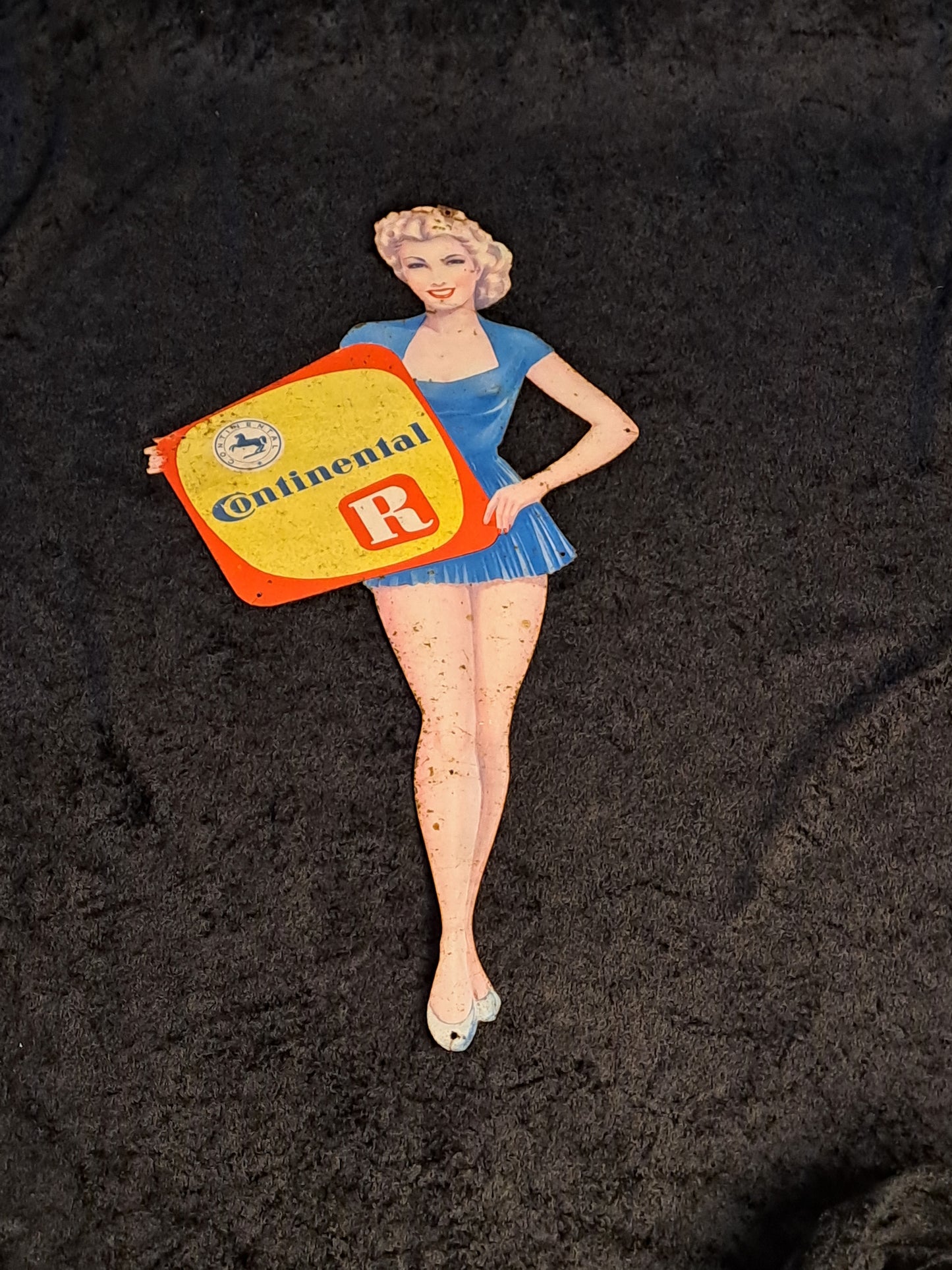 Continental Advertising Metal Sign 1950's / Continental  Reklameskilt i Metal 1950'erne