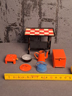 Tekno Denmark Miniature Gas Stove and Kitchen Tools