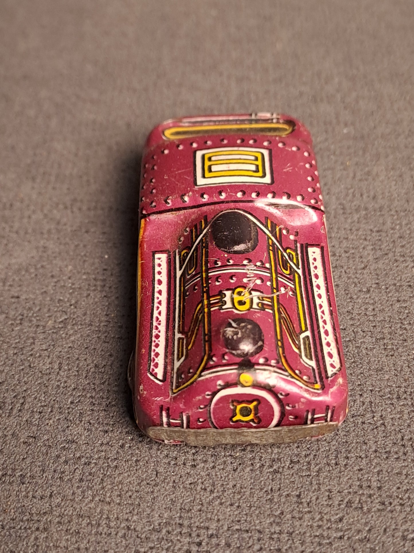 Tin Lithographic Locomotive 1950's Rare Red Edition / Litografisk Lokomotiv 1950'erne Sjælden Rød Variant