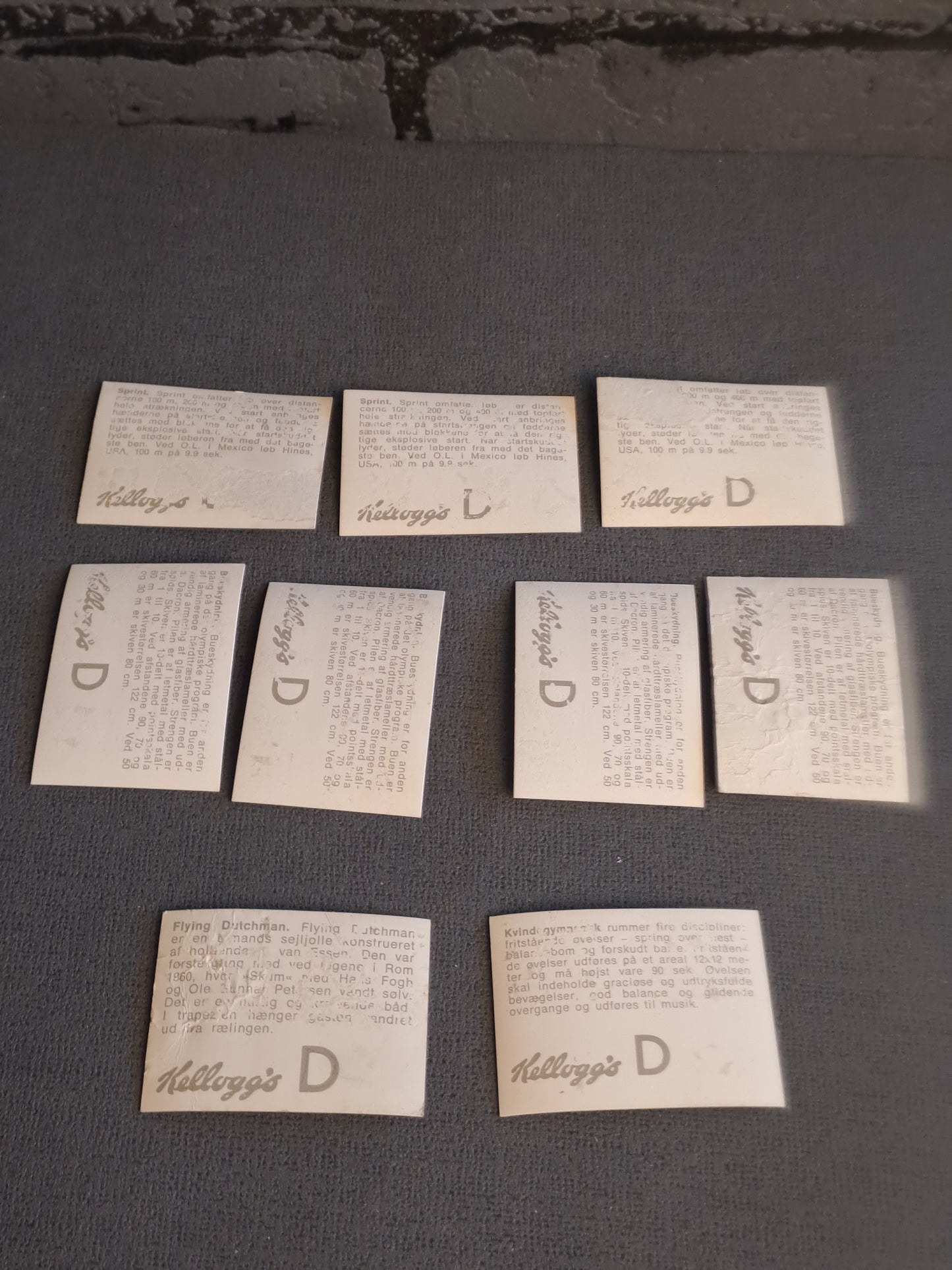 Kellogs Olympic Collecting Cards / Kellogs OL Samlekort