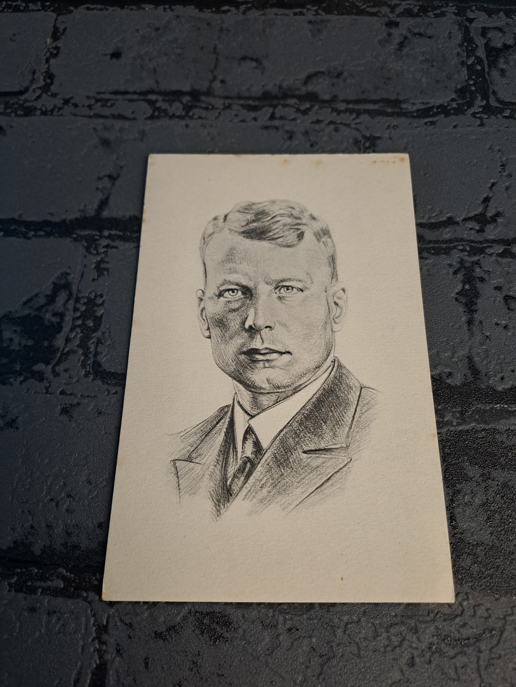 WW2 Postcard Kapitanleutnant Schuhart Kommandant Des Deutschen U-Bootes