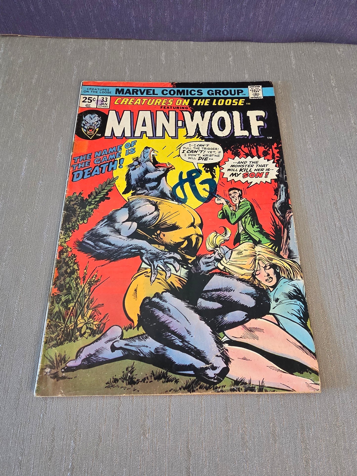 Marvel Man Wolf #33 Jan 1975