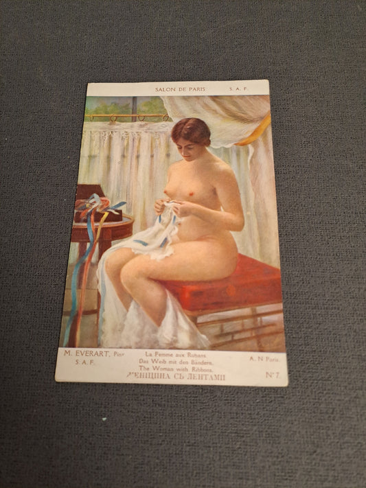 Antique French Postcard 1910-1920 / Antik Fransk Postkort 1910-1920